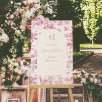 Niedlich Safari Toile de Jouy | Pink Baby Dusche