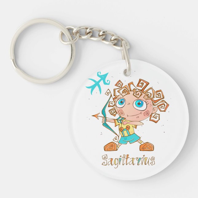 Niedlich Sagittarius Kid Schlüsselanhänger (Vorderseite)