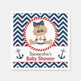 Niedlich Sailor Girl Nautical Baby Dusche Serviette
