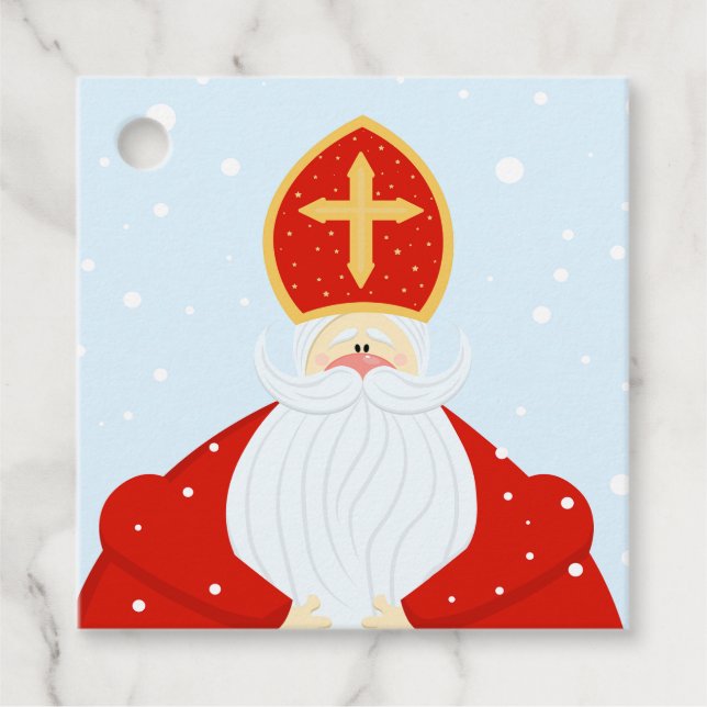 Niedlich Saint Nicholas Geschenkanhänger (Vorderseite)