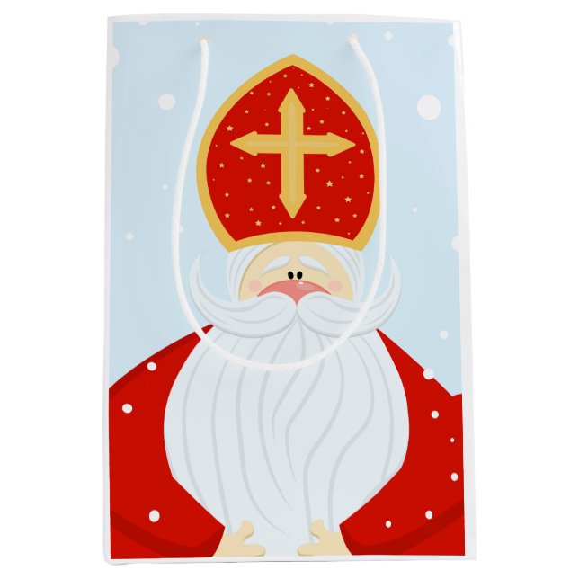 Niedlich Saint Nicholas Mittlere Geschenktüte (Vorderseite)