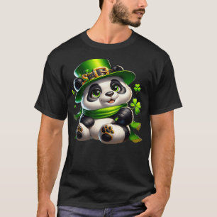 Niedlich Saint Patricks Panda Irish Clovers Lucky T-Shirt