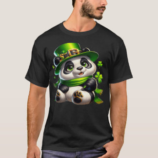 Niedlich Saint Patricks Panda Irish Clovers Lucky  T-Shirt