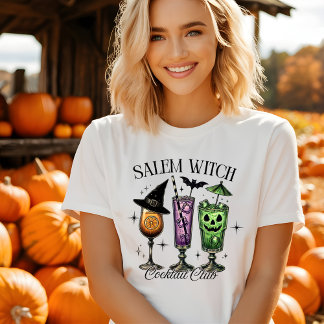 Niedlich Salem Hexencocktail Club Halloween-Hemd T-Shirt