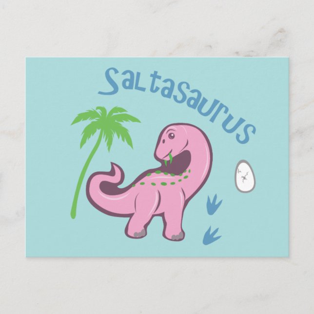 Niedlich Saltasaurus Postkarte (Vorderseite)