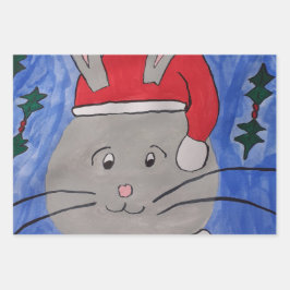 Niedlich Santa Bunny Geschenkpapier Set