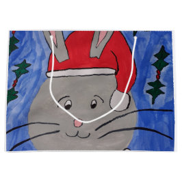 Niedlich Santa Bunny Große Geschenktüte