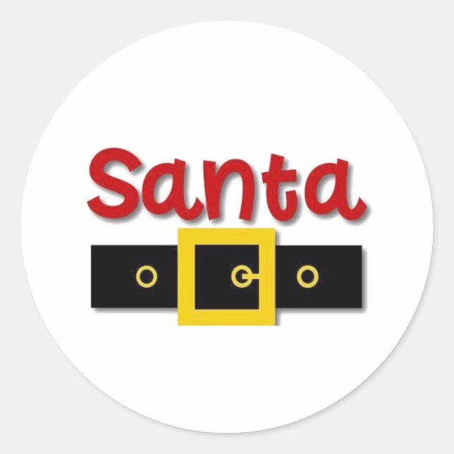 NIEDLICH **SANTA** CHRISTMAS RUNDER AUFKLEBER (Vorderseite)