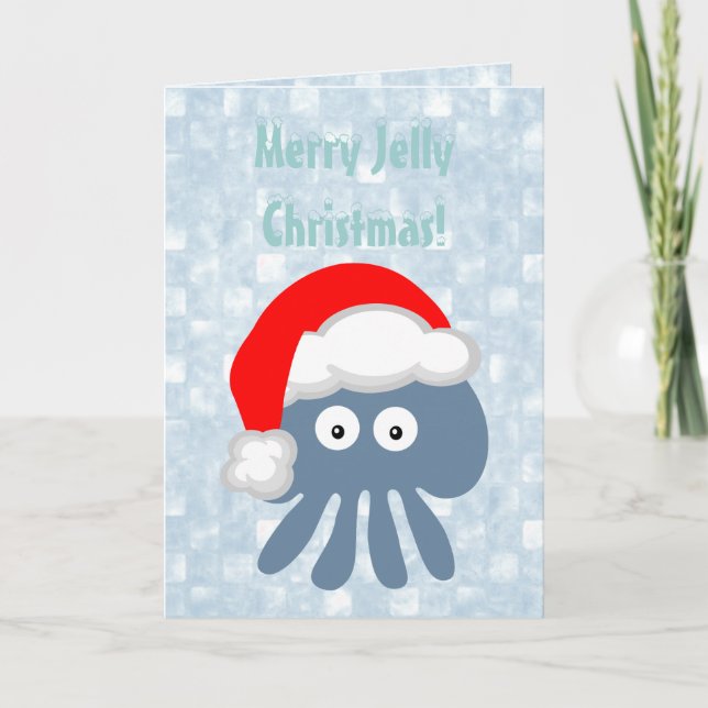 Niedlich Santa Jellyfish Merry Jelly Weihnachten (Vorderseite)