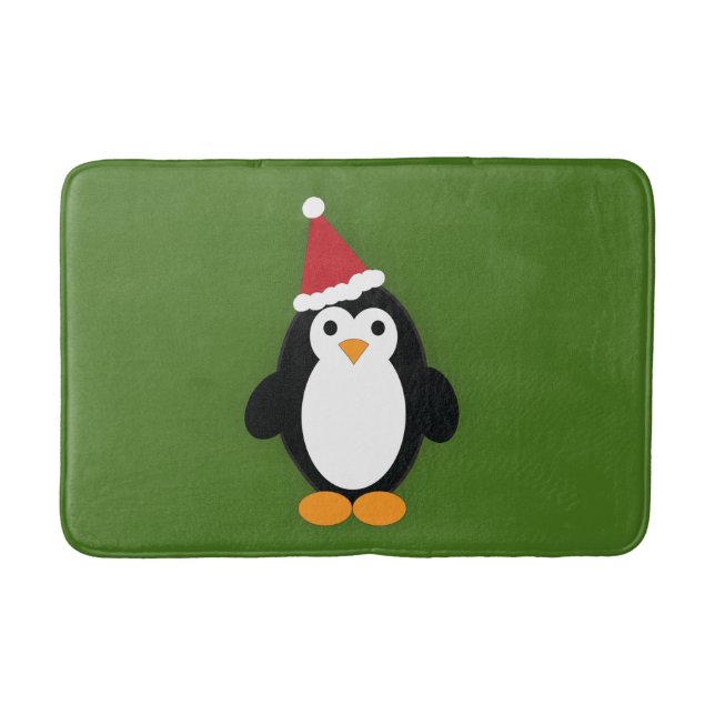 Niedlich Santa Penguin Badematte (Vorderseite)