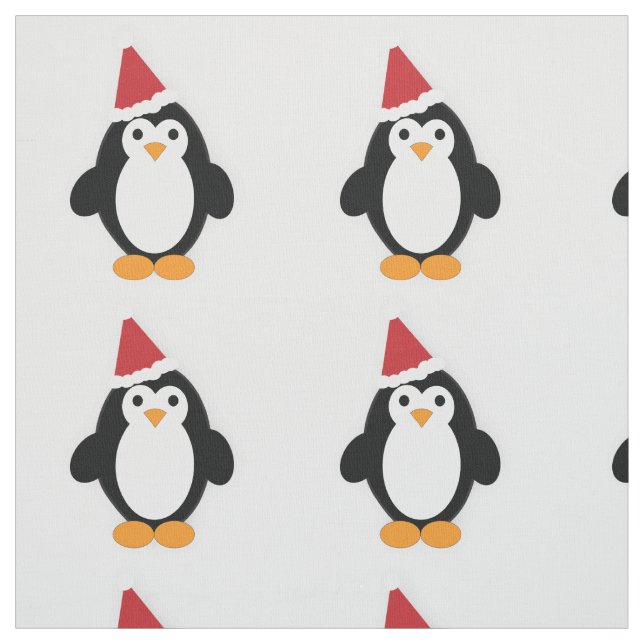 Niedlich Santa Penguin Stoff (Muster)