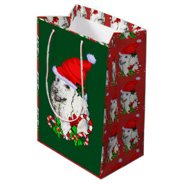 Niedlich Santa Poodle Weihnachten Mittlere Geschenktüte