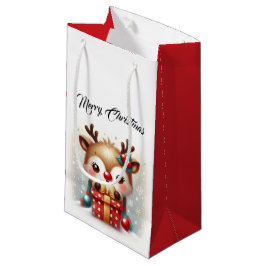 Niedlich Santa Reindeer Kleine Geschenktüte