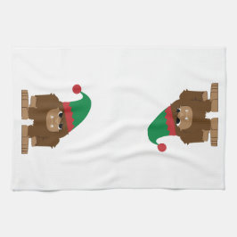 Niedlich Sasquatch Weihnachtself Küchentuch