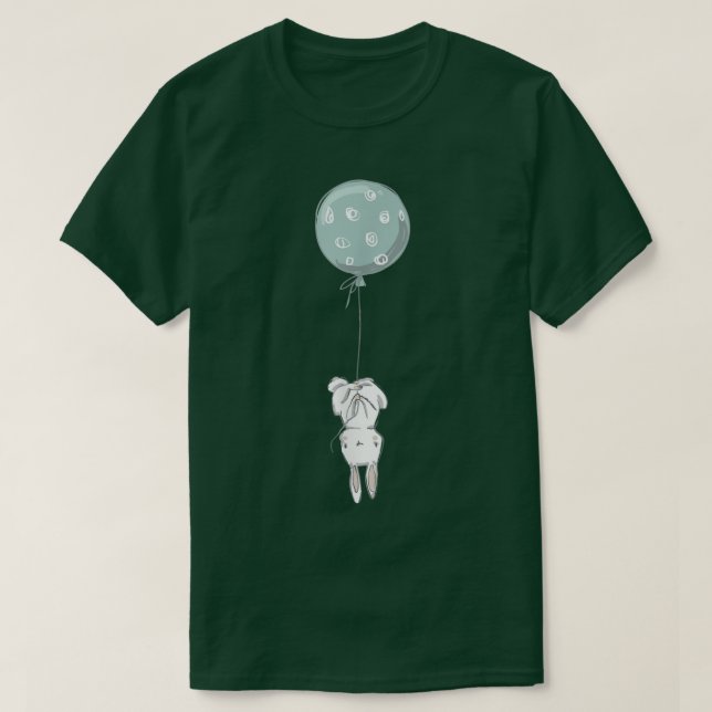 Niedlich Sassy Bunny Rabbit & Balloon Birthday & G T-Shirt (Design vorne)