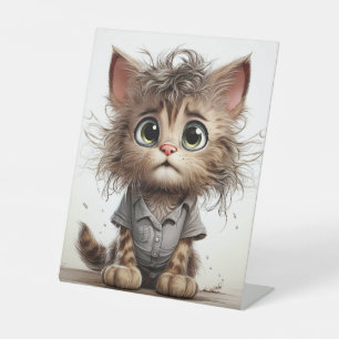 Niedlich Sassy Kitten Sockelschild