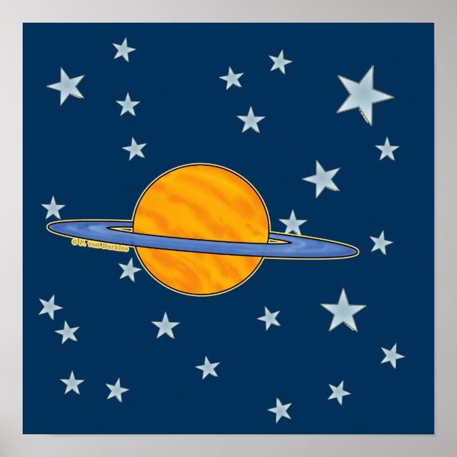 Niedlich Saturn Poster (Vorne)