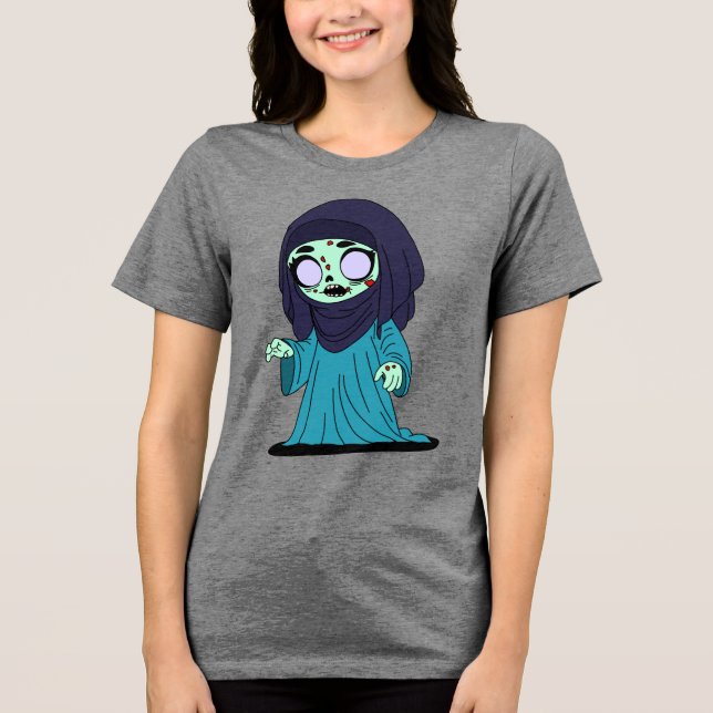 Niedlich Saudi-Arabian Zombie Tri-Blend Shirt (Vorderseite)
