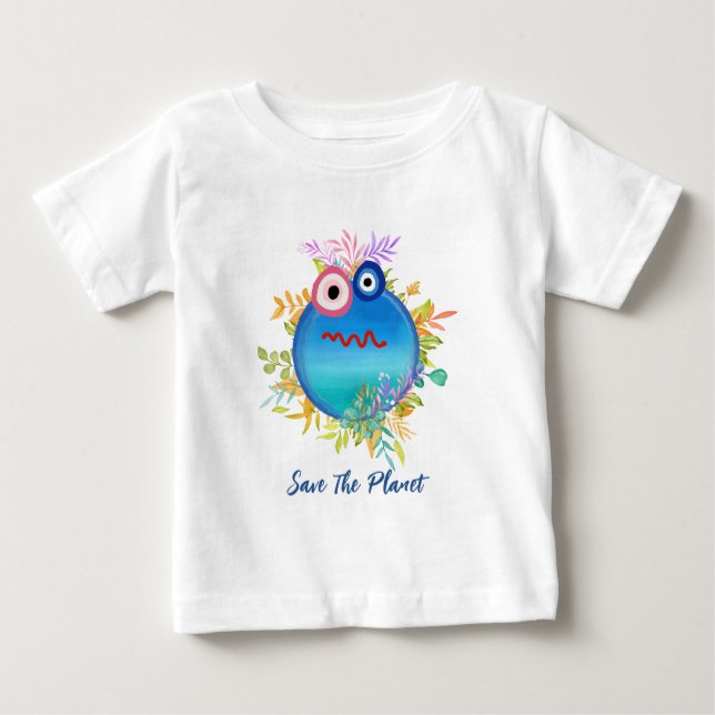 Niedlich Save the Planet Baby T - Shirt (Vorderseite)