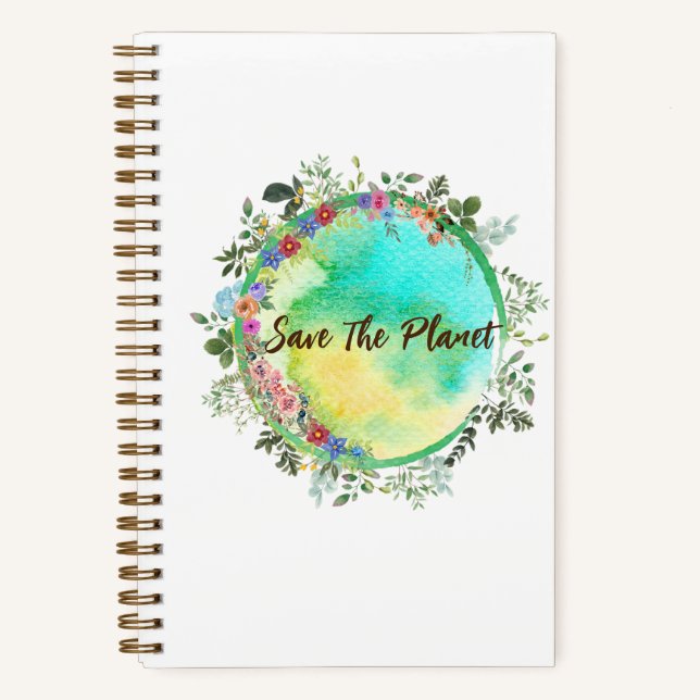 Niedlich Save the Planet Collection Spiral Noteboo Notizbuch (Vorderseite)