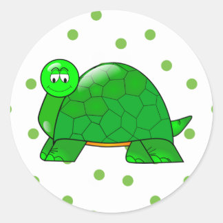 Niedlich-Schildkrötenkleber Runder Aufkleber