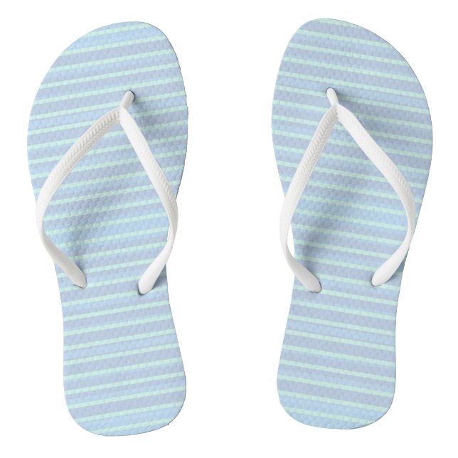 Niedlich schimmernder Blaustreifen Flip Flops (Fußbett)