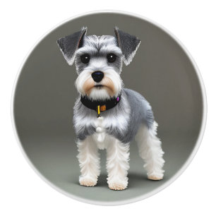 Niedlich Schnauzer Keramikknauf