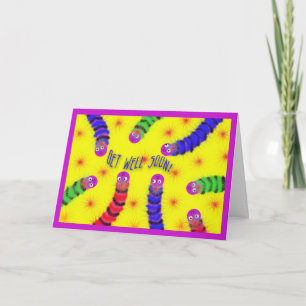 Niedlich schnell wieder gut werden, der Wurm schwi Karte