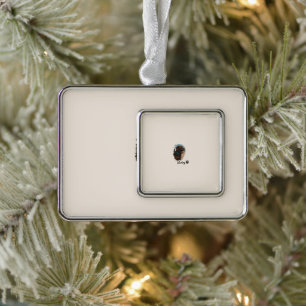 Niedlich Schokolade Labrador Hund - Bailey   Haust Rahmen-Ornament Silber