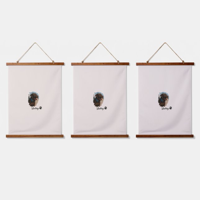 Niedlich Schokolade Labrador Hund - Bailey | Haust Wandteppich Mit Holzrahmen (Dreifach)