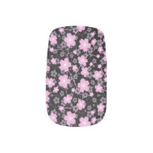 Niedlich schönes rosa Kirschblossom auf schwarz