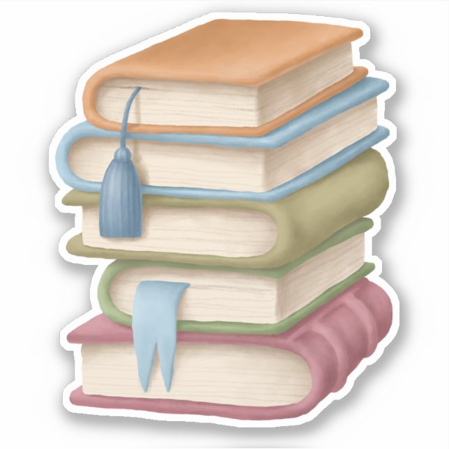 Niedlich School Book Fun Reading Vinyl Stickers Aufkleber (Vorderseite)