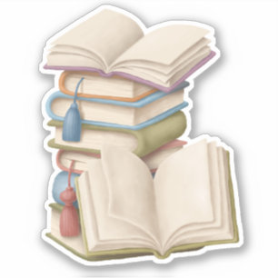 Niedlich School Book Fun Reading Vinyl Stickers Aufkleber
