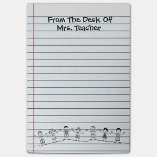 Niedlich School Kids Teacher Post-its Post-it Klebezettel