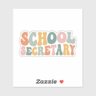 Niedlich School Secretary Aufkleber