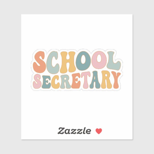 Niedlich School Secretary Aufkleber (Blatt)