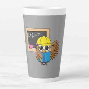 Niedlich School Student Owl Cartoon Milchtasse