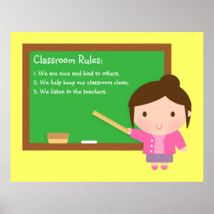 Niedlich School Teachroom Rules Poster