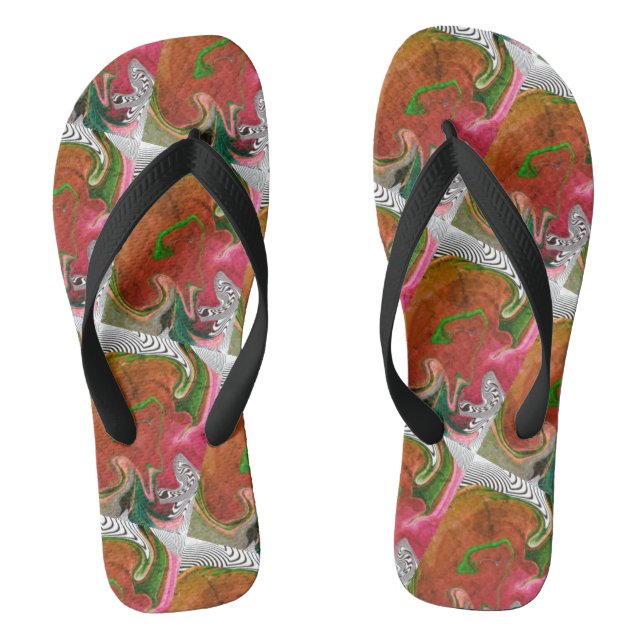 Niedlich Schwarz Grün Moderne Frauen Flip Flops (Fußbett)