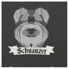 Niedlich Schwarz-Weiß-Schnauzer Stoff