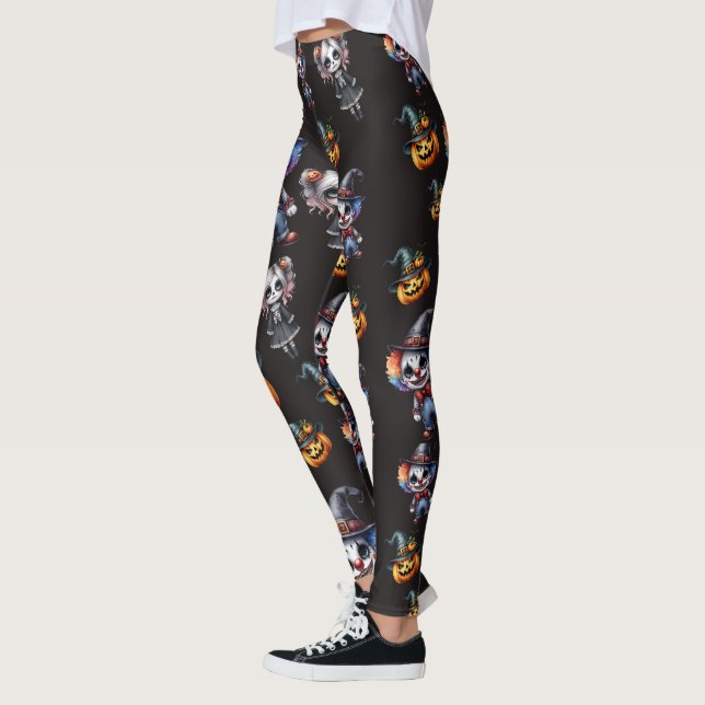 Niedlich Schwarzes Halloween Leggings (Links)