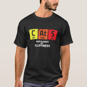 Niedlich Science Chemie Nerd Cat Element Weihnacht T-Shirt