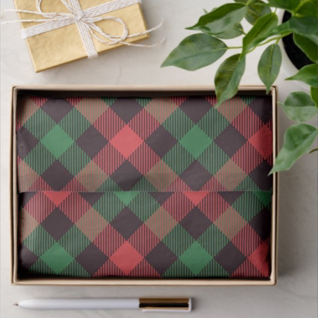 Niedlich Scottie Colorful Kariert Seidenpapier (Coordinating plaids for crafting or gifting!)