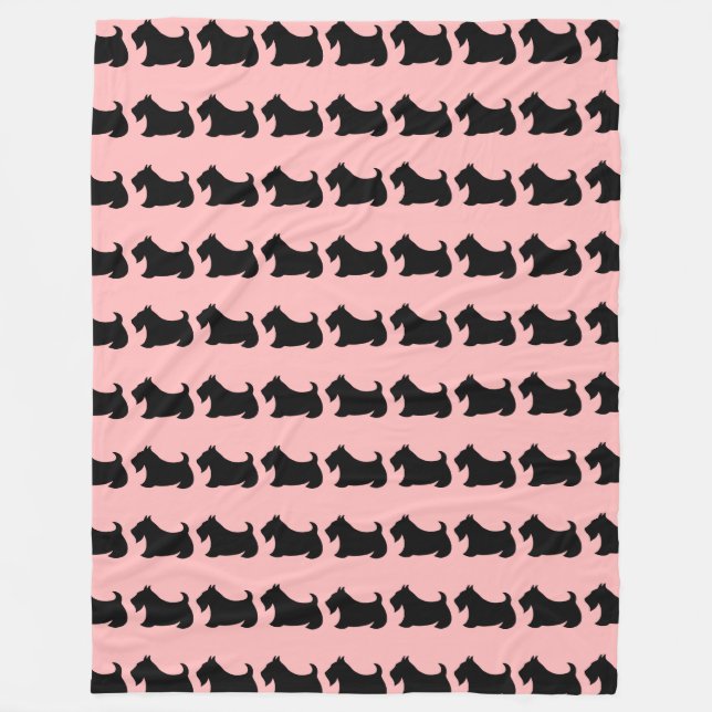 Niedlich Scottish Terrier Scotty Dog Blanket Fleecedecke (Vorderseite)
