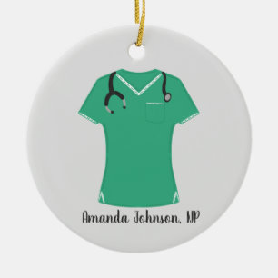 Niedlich Scrubs Nurse Keramik Ornament
