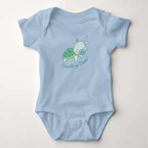 Niedlich Sea Turtle Baby Shower Kawaii Blue Strampler