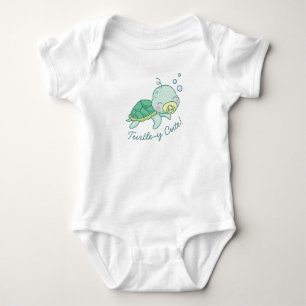 Niedlich Sea Turtle Baby Shower Kawaii White Strampler