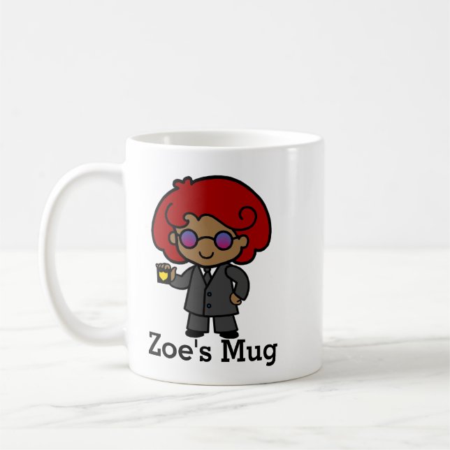 Niedlich Secret Agent Girl Kaffeetasse (Links)