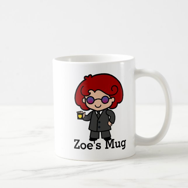 Niedlich Secret Agent Girl Kaffeetasse (Rechts)
