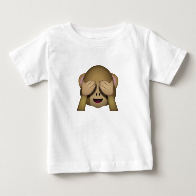 Niedlich sehen Sie keinen schlechten Affen Emoji Baby T-shirt (Vorderseite)